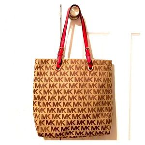 Michael Kors tote with red strap